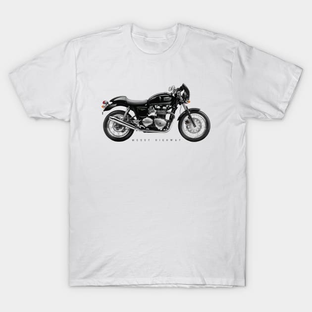 Triumph Thruxton 865cc 15 black, sn T-Shirt by MessyHighway